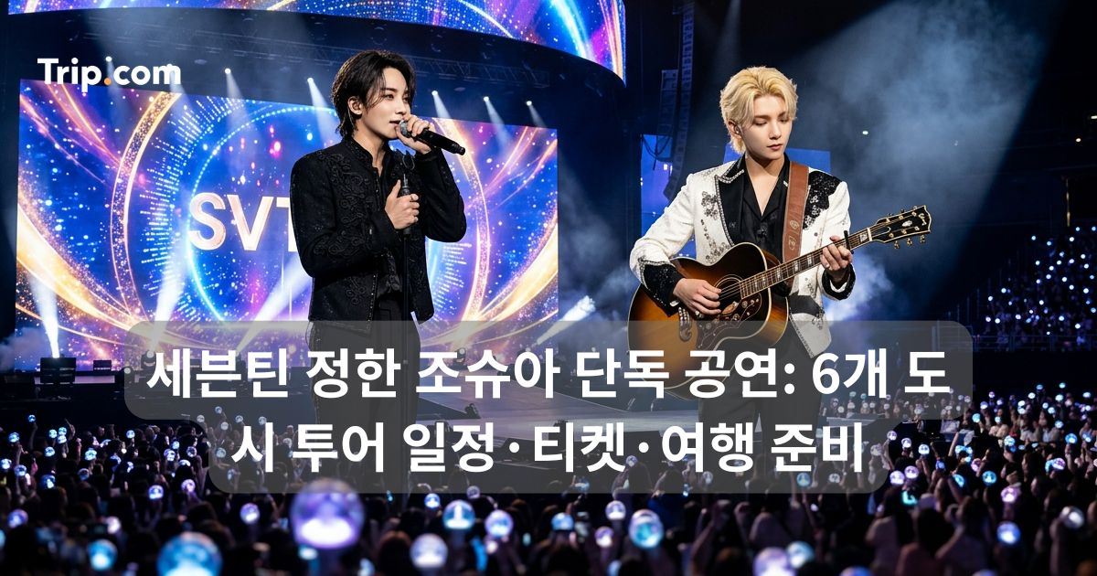 세븐틴 정한 조슈아 단독 공연: 6개 도시 투어 일정·티켓·여행 준비 | 트립닷컴