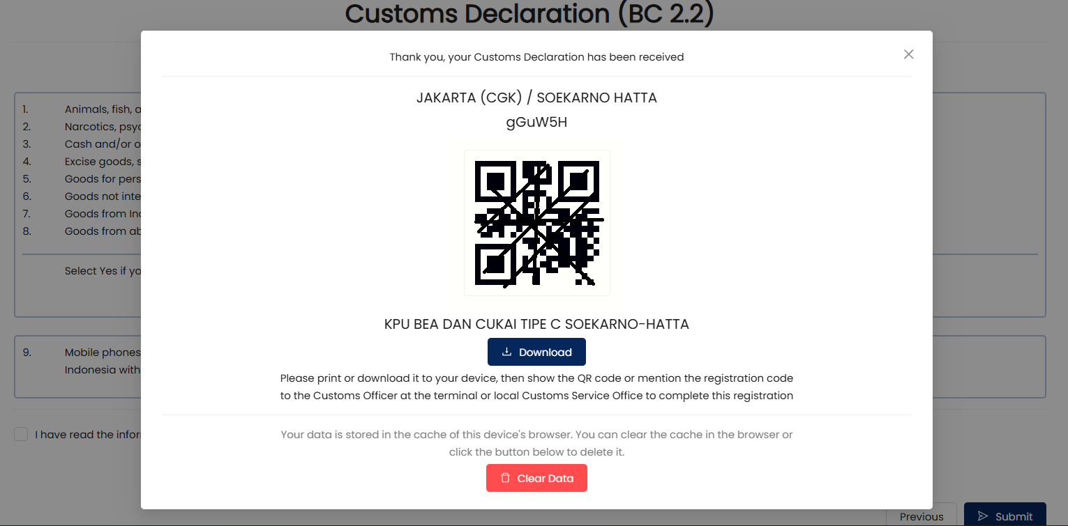 indonesia arrival card