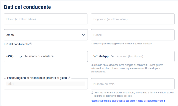 Noleggio auto su Trip.com
