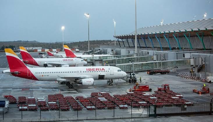 Flight at Spain Airport