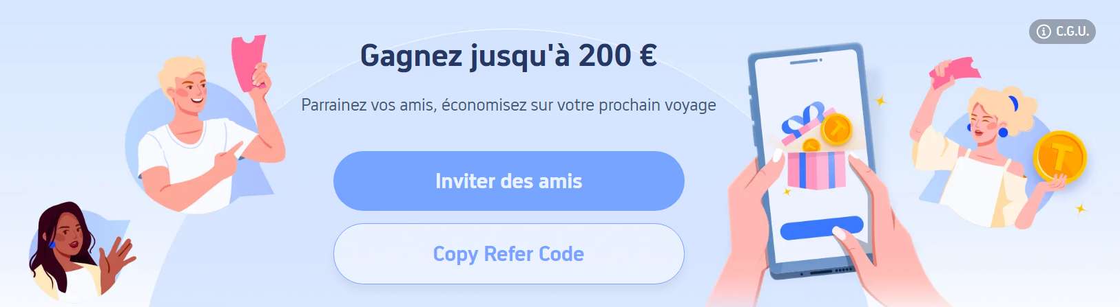 Invitez à gagner des récompenses, Gagnez jusqu'à 200 €
