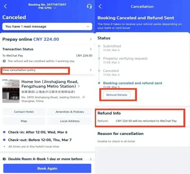 Hotel Status Booking