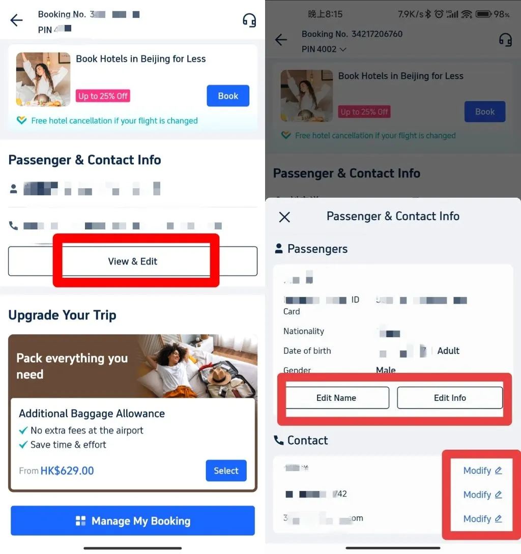 Hướng Dẫn Cập Nhật Hộ Chiếu trên Trip.com