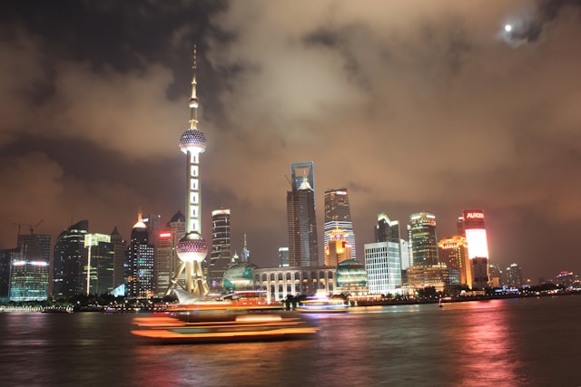 クルーズ船から見る外灘夜景