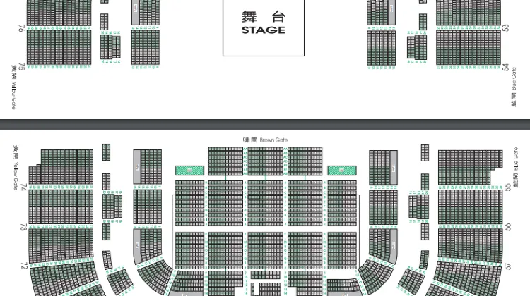劉德華演唱會2024香港站紅館三面台座位圖