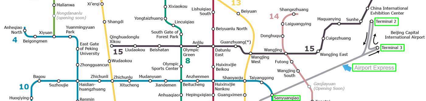 من مطار بكين كابيتال لمركز المدينة