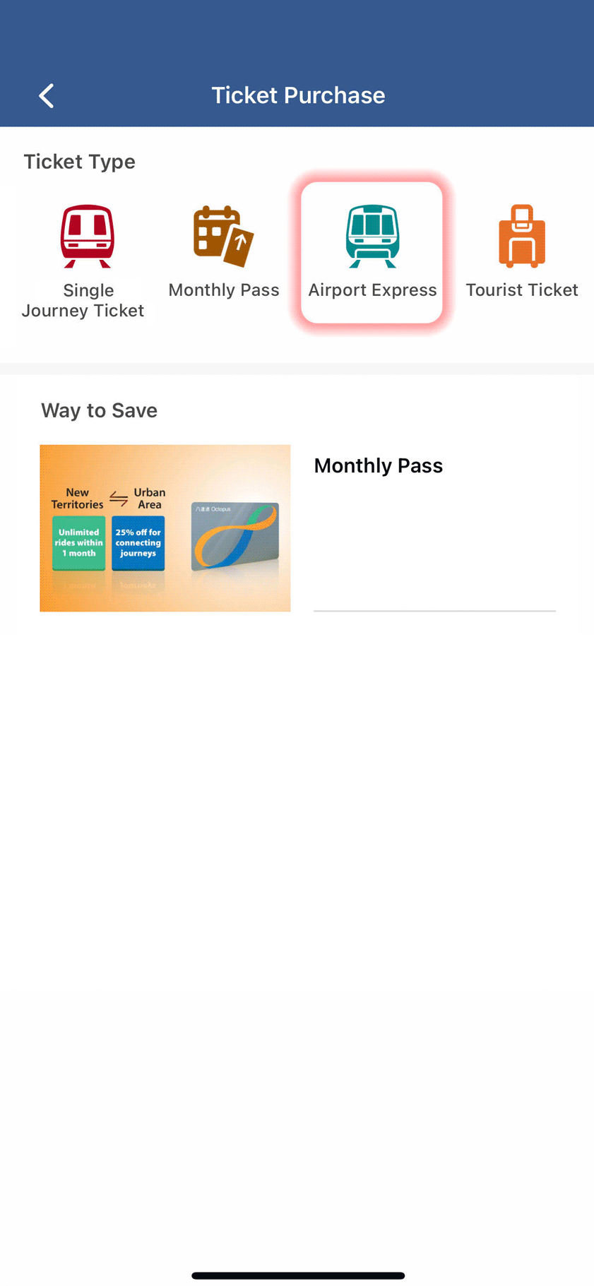 Buy Airport Express Group Ticket Step 2