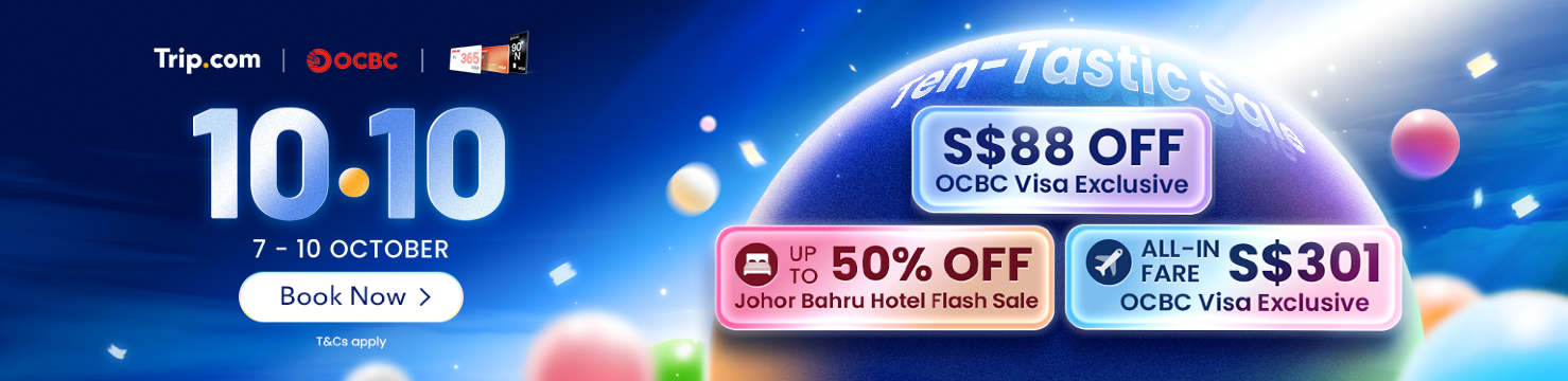 10.10 Sale: Up to S$88 OFF Flights, Hotels & More Deals | Trip.com