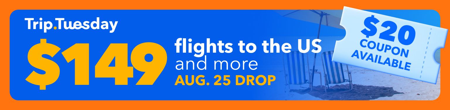 TripTuesday - Weekly $149 flight flash sale