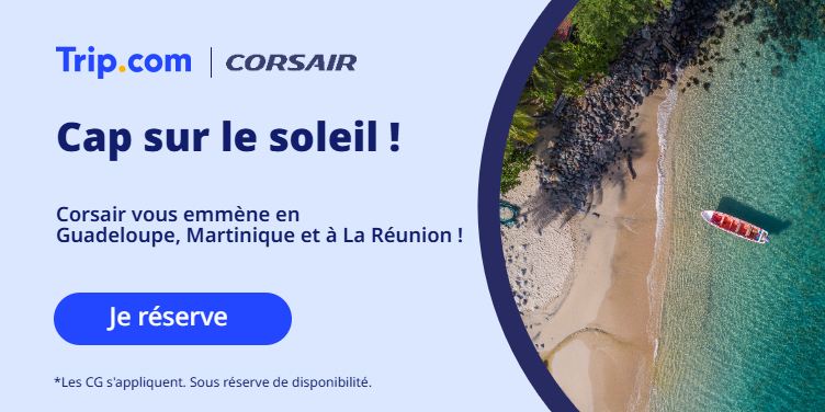 Corsair – Promotions vols avec Trip.com