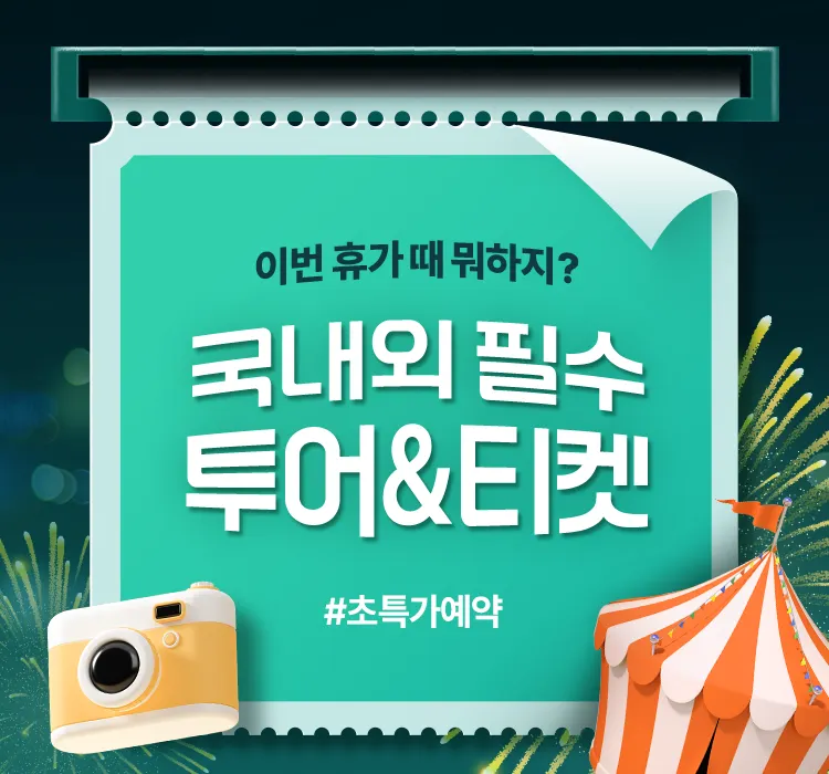 11월 국내외 필수 투어&티켓 초특가 - 최대 50% 할인