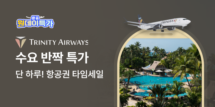 트리니티항공 수요 반짝 특가