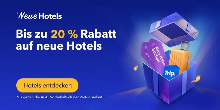 Bis zu 20 % Rabatt auf neue Hotels