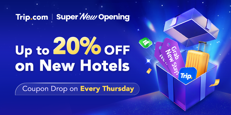 Up to 20% off on New Hotels