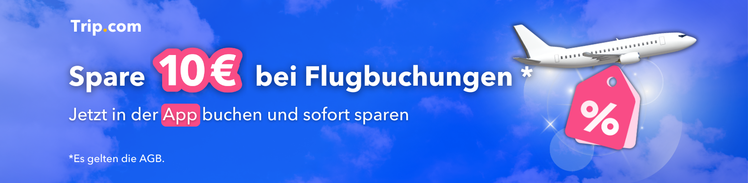 Bis zu 10 € Rabatt bei JEDER Flugbuchung