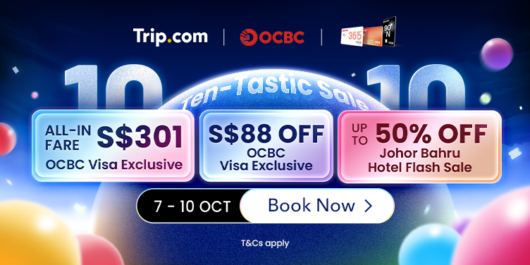 10.10 Sale: Up to S$88 OFF Flights, Hotels & More Deals | Trip.com