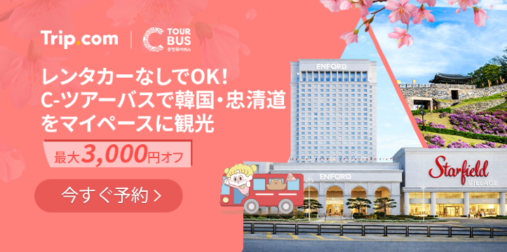レンタカーなしでOK！C-ツアーバスで韓国・忠清道をマイペースに観光