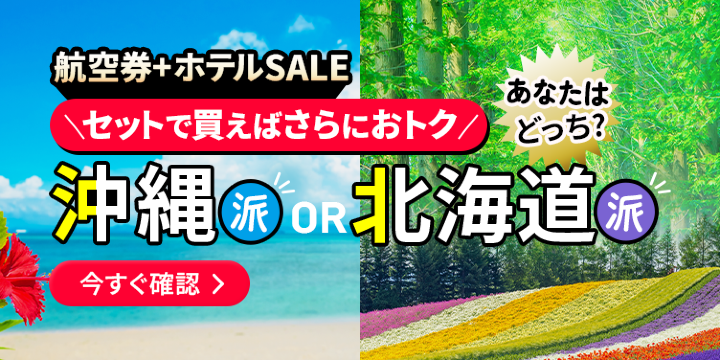 自分らしくおトクな旅！航空券＋ホテル