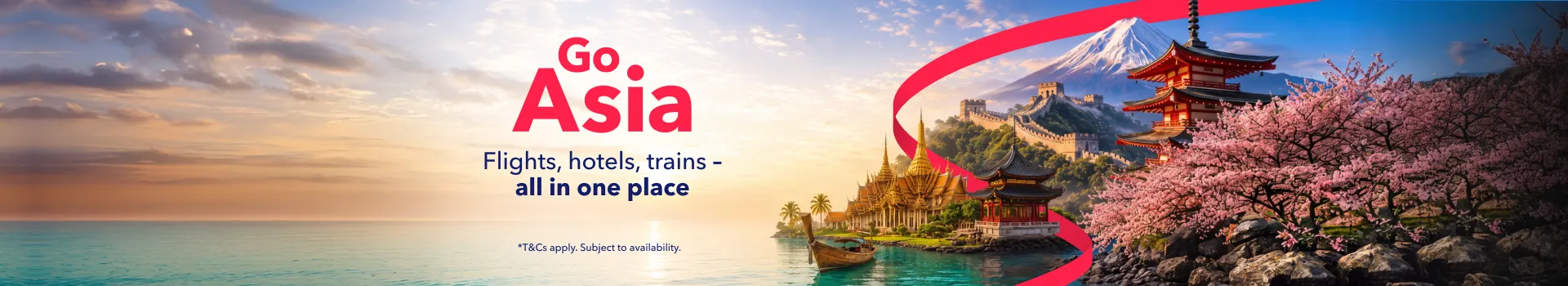 Go Asia: Flights, Hotels & Trains All in One Place
