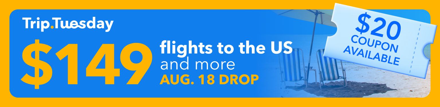 TripTuesday - Weekly $149 flight flash sale