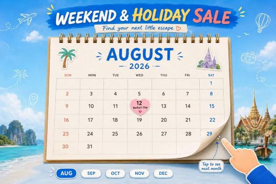 August 2026 Thailand holiday calendar