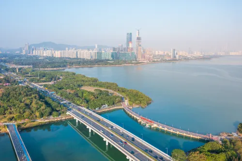 Yi Zhi. High Floor City View Huge-Screen Apartment(Shenzhen North Railway Station, Wanke Yue City) Unggulan Photos