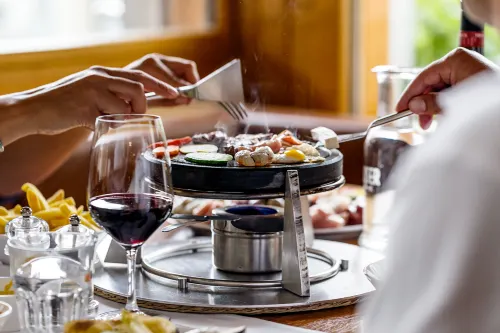 Hauser Hotel St. Moritz Dining Photos