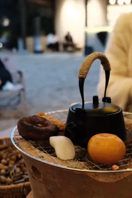 Qiyun·Anji Chashan Yelu Hot Spring Homestay تناول الطعام Photos