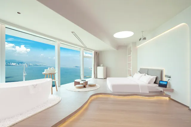 廈門 IMAY 設計師海景公寓的落地窗海景