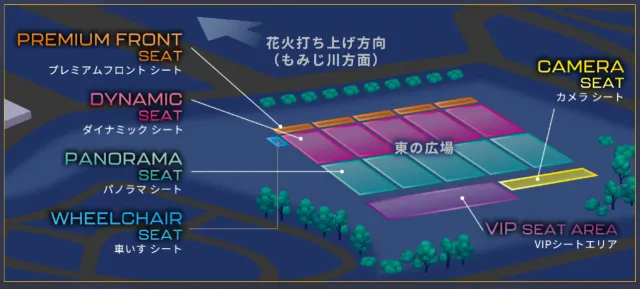 万博花火会場