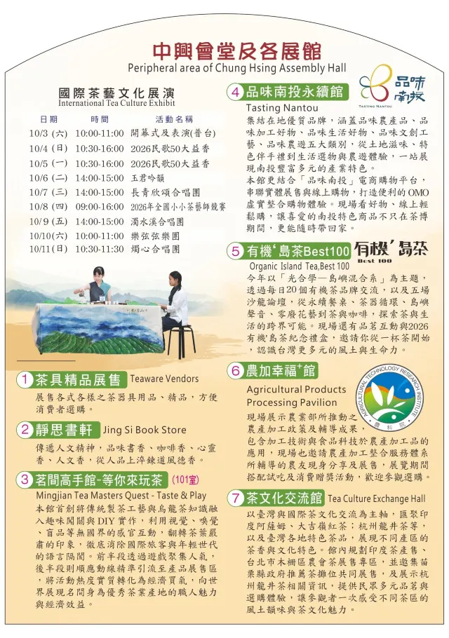 南投茶博覽會2026 | 展館介紹