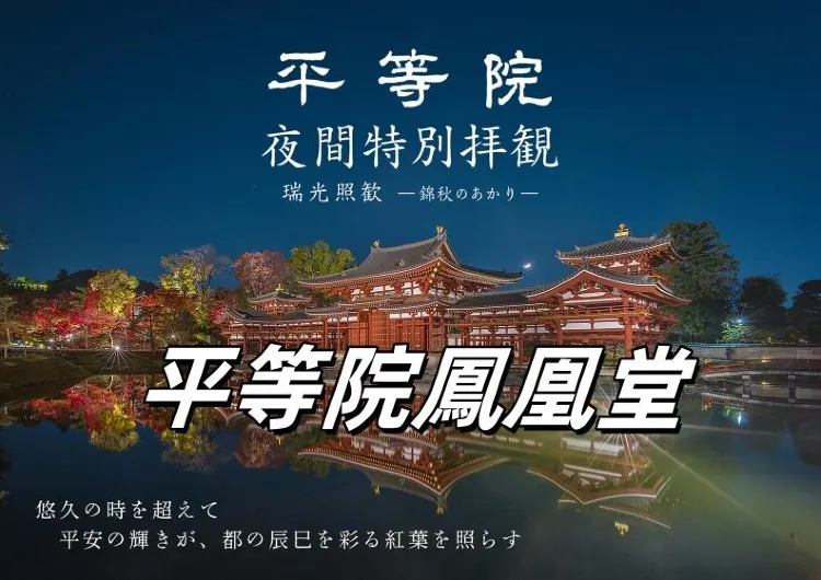 【平等院鳳凰堂】解鎖2024平等院「瑞光照歡錦秋之燈」夜間特別參觀活動攻略！紅葉彩燈照鳳凰堂