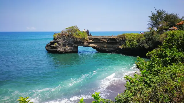 sea view and mountain in bali island