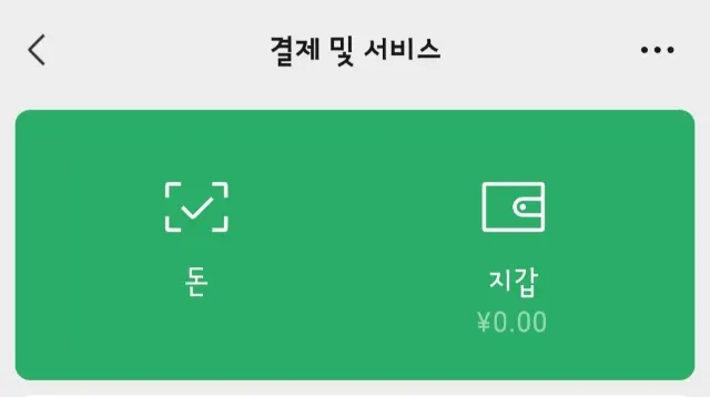 위챗페이 메뉴 활성화