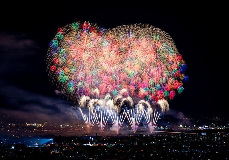 マヌキャン　赤い花畑　200分の51です、縦75 横86大迫力ですよ！ 日本三大花火大会2025最新】長岡まつり大花火大会・大曲の花火・土浦