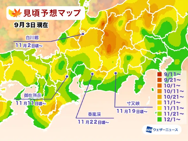 東海地區紅葉