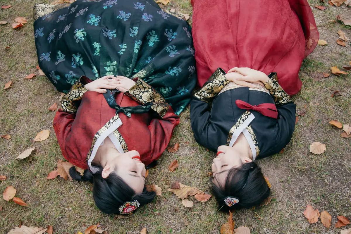 photographs of people dressed in Hanbok
