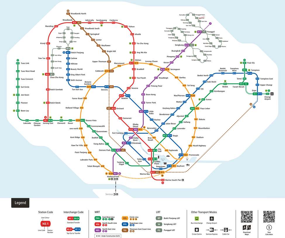 新加坡地鐵路線圖