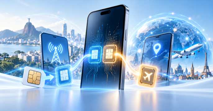 eSIM da operadora e eSIM de viagem são a mesma coisa?