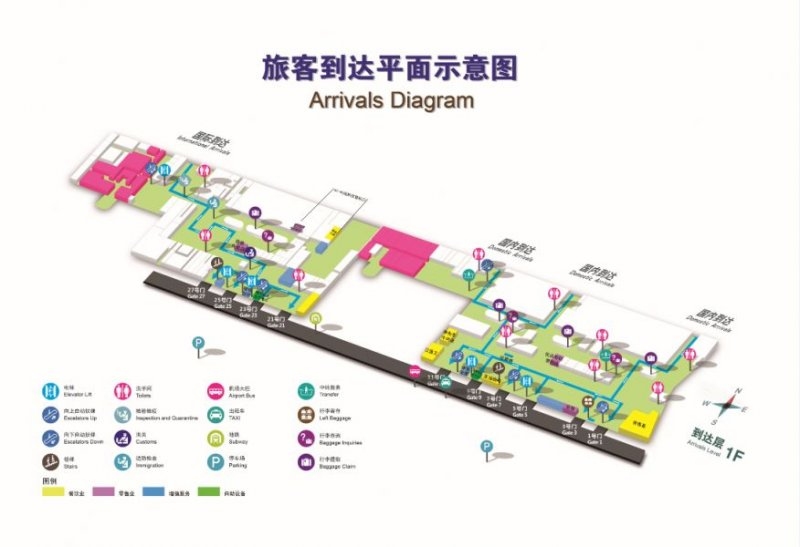 大連機場平面圖