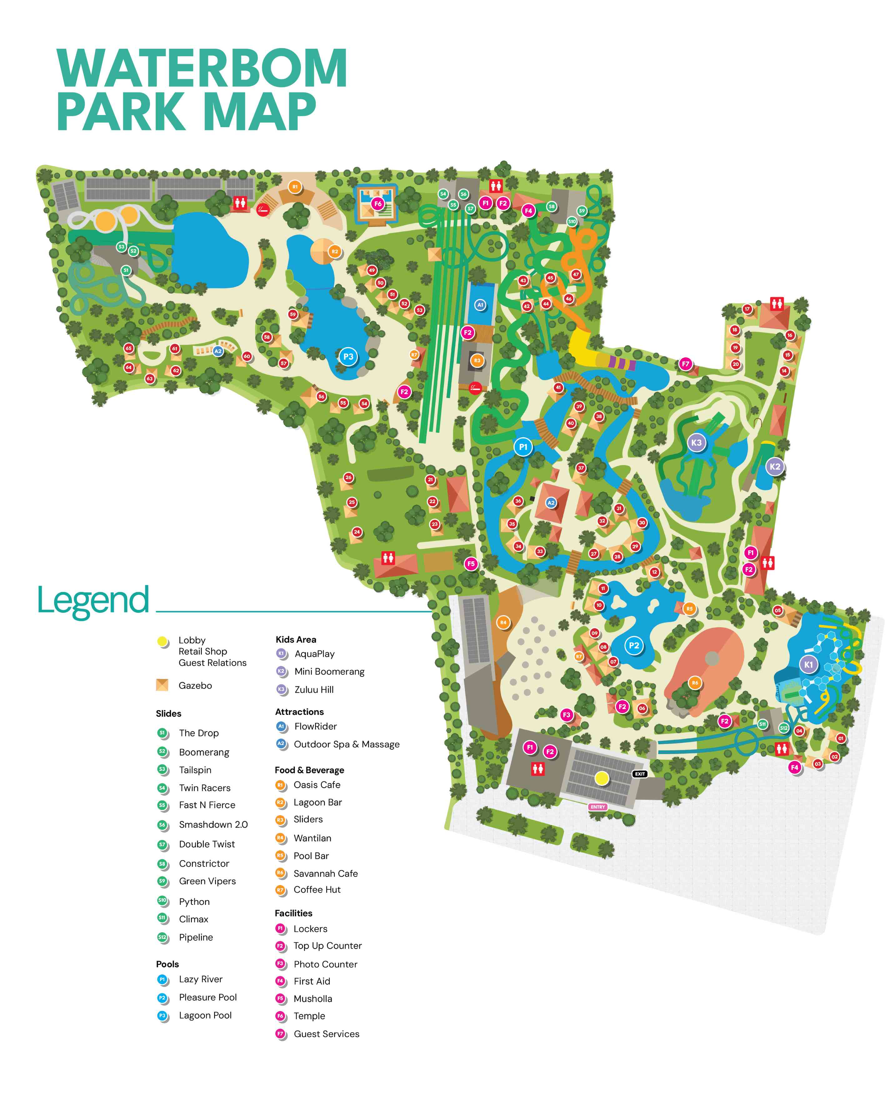 Best Rides and Attractions at Waterbom Bali