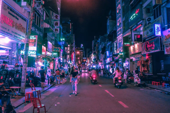night scene at Bui Vien Walking Street