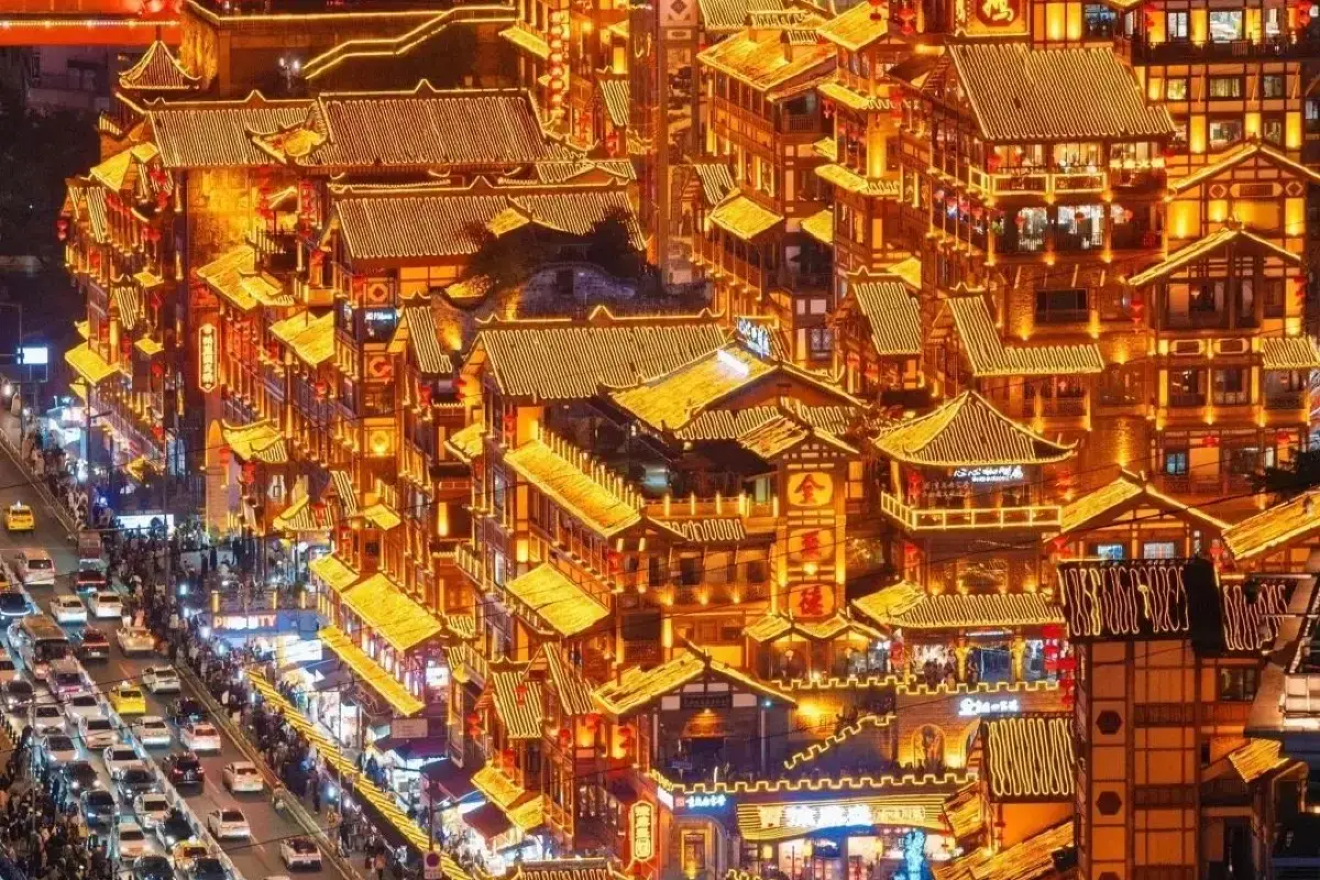 洪崖洞夜景觀景台(臨江門口)