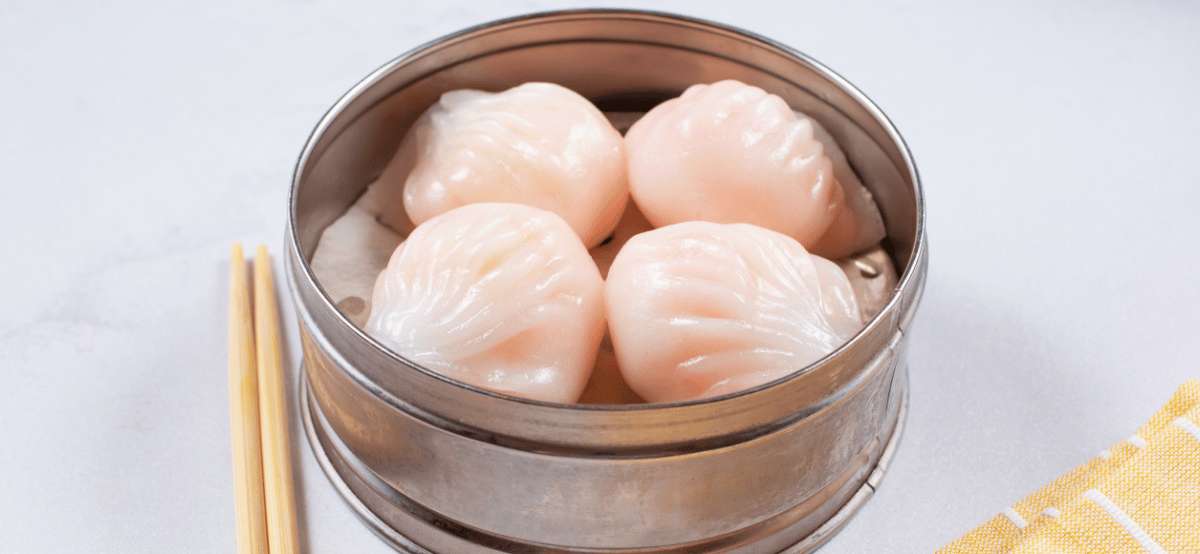 Gedämpfte Garnelen-Dumplings (Har Gow)