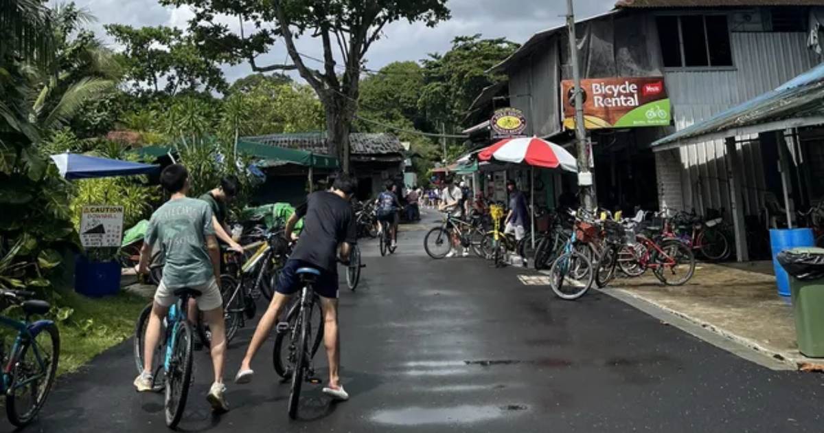 Cycling at Pulau Ubin