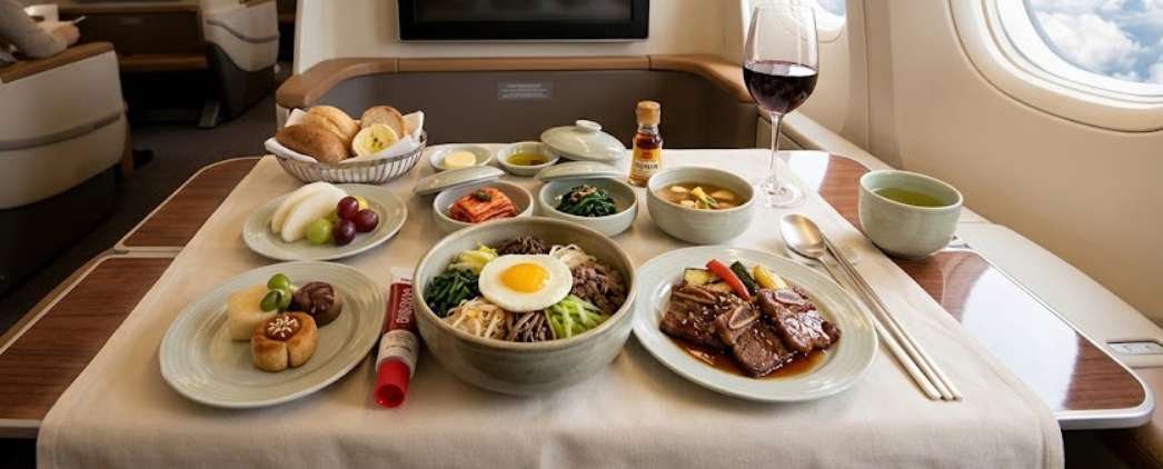 Korean Airlines Business Class Food & Dining