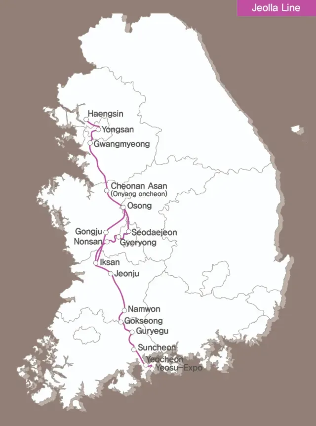 KTX 路線圖|全羅線