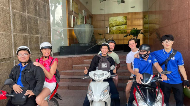 on scooters ready for food tour