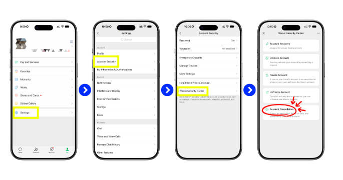 WeChat-Konto über die App löschen: Schritt für Schritt