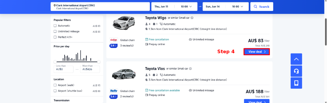 Review booking details